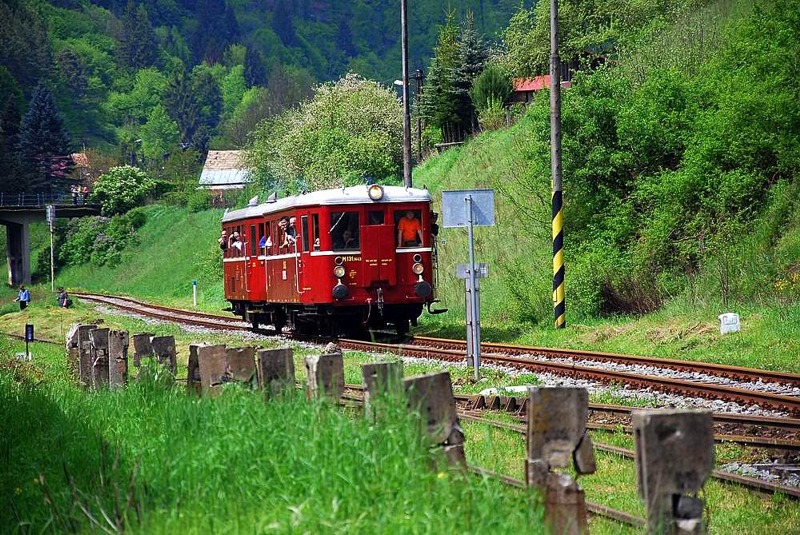 Vchádza aj historický motorový vlak od Brezna; tvoria ho motorové vozne M 131.1053 KHT Zvolen a M 131.1443 Spoločnosti Považskej dráhy Žilina 