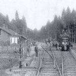 Parný vlak v stanici Zbojská